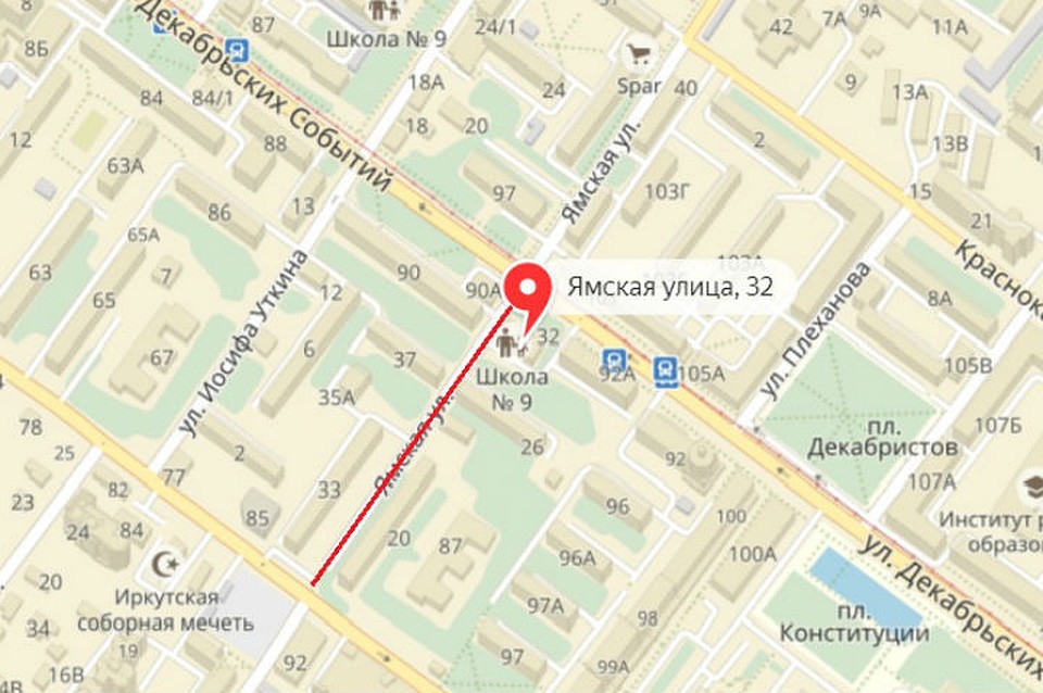 Ямская иркутск карта