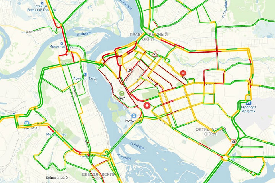 Карта пробок иркутск